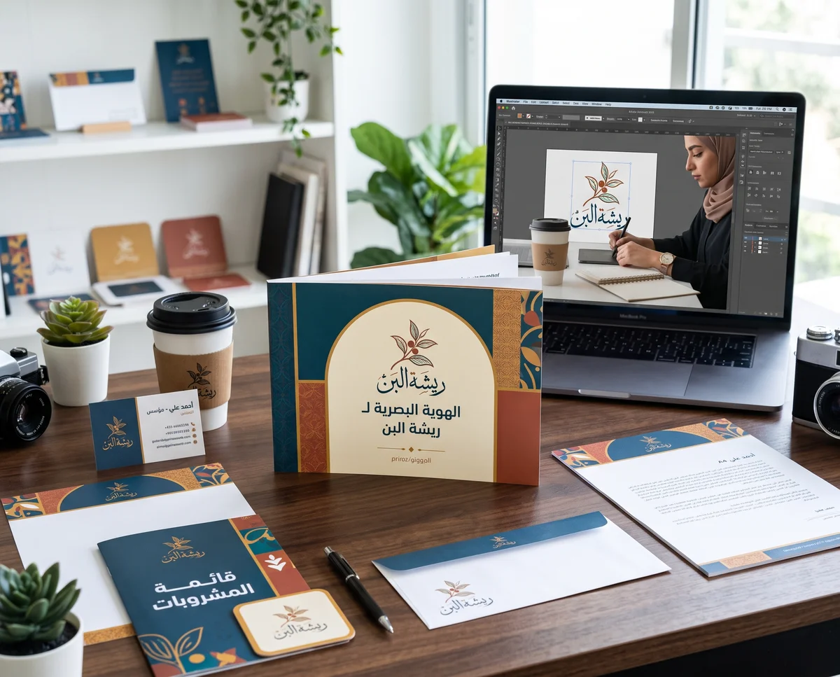 تصميم الهوية البصرية باحترافية في الإمارات: دليل بناء علامة تجارية قوية في سوق تنافسي